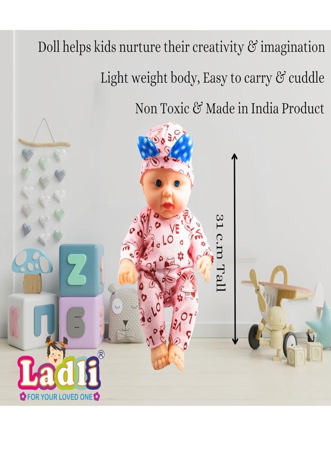 Ladli Realistic Newborn Baby Doll with Feeding Toy for Kids and Gift for Kids (Pink) - Image 4